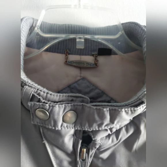 Members Only Classic Gray Bomber Zip-up Jacket Size 42 - Picture 3 of 10